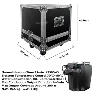 Muxxdj 3500W DMX Máquina de hielo seco de baja altitud Efecto de escenario de niebla Máquina de humo de piso para eventos de escenario de fiesta de DJ de boda