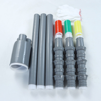 Kit de terminaison de câble à rétraction à froid pour extérieur, trois conducteurs, 70-95-120 mm², avec tête de borne, 10KV, gel de silicone liquide importé, pour énergie éolienne
