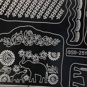 Nouveau <span class=keywords><strong>pochoir</strong></span> personnalisé en plastique pour henné temporaire, autocollant de <span class=keywords><strong>peinture</strong></span> corporelle, étanche et réutilisable, modèle PVC pour main et pied, idéal pour les fêtes - Product Image 5