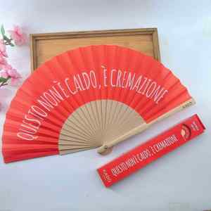 Abanico Plegable Grande de Arte Folclórico Personalizado con Temática Musical y de Ángeles, Hecho a Mano en Bambú Pintado para Fiestas de Baile - Product Image 5