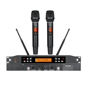 Sistema de Micrófono Inalámbrico de Doble Canal EIF de Alta Calidad -1000, Conector XLR Metálico, Cancelación de Ruido, Ligero - Product Image 1