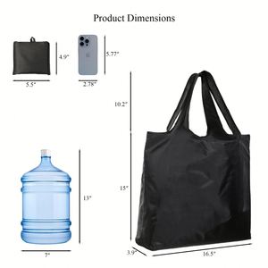 High Quality Custom LOGO 420D Oxford Reusable <b>Foldable</b> Shopping <b>Bag</b> for Gift - Product Image 2