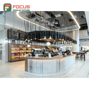 ชั้นวางแสดงสินค้ากาแฟเชิงพาณิชย์ ชั้นวางขวดน้ำเชื่อม ไม้โอ๊คธรรมชาติ ชั้นวางแสดงสินค้าคาเฟ่ - Product Image 5