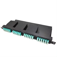 Panneau de brassage en cassette MTP/MPO pour montage en rack 1U, panneau ODF 19 pouces avec 3 modules, compatible fibre 5G/4G POE, 12 x LC Duplex