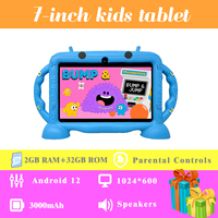 Tablette pour enfants IWAWA nouvelle génération, 7 pouces, processeur quadricœur MTK, résolution 1024x600, 32 Go, Android 12, batterie 3000 mAh, Wi-Fi, résistante aux chutes
