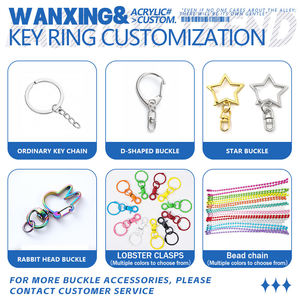 Portachiavi in Acrilico Personalizzato con Temi Anime, Vari Stili di Accessori per Portachiavi Opzionali - Product Image 5
