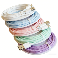 Cable de Carga Rápida de 1 M 60W con Trenzado de Nailon 3A, Cable de Carga USB Tipo C, Apto para iPhone y Teléfonos Android, Auriculares