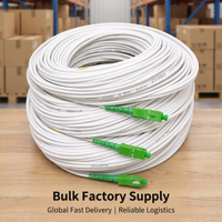 Pigtail en fibre optique SC/APC certifié CPR DCA 3,0 mm blanc G.657A2, longueur personnalisée pour câblage intérieur