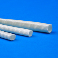 Manchon ignifuge résistant à la chaleur en fibre de verre recouvert de caoutchouc silicone