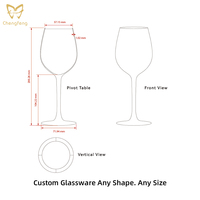 Verres à pied en cristal sans plomb, tailles assorties, pour Bordeaux et Bourgogne, verres à Cabernet Sauvignon et Merlot