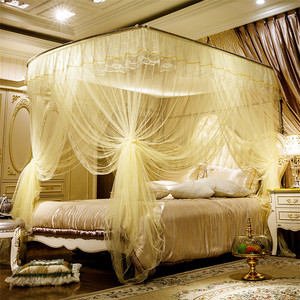 Cần Câu Màu Hồng Cổ Điển Ren Hoàng Gia Kính Thiên Văn Lớn Siêu Mềm Densenet Vuông Muỗi <span class=keywords><strong>Net</strong></span> - Product Image 4