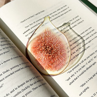 Acryl Fruit Slice-bladwijzers Doorschijnende semi-transparante paginamarkering Leuk boekaccessoire voor lezers, leraren, schrijvers