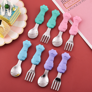 Nouveau ensemble de <span class=keywords><strong>fourchette</strong></span> et de cuillère pour enfants en acier inoxydable 18/10 dans une boîte bébé portable couverts réutilisables ensemble pour enfants - Product Image 6