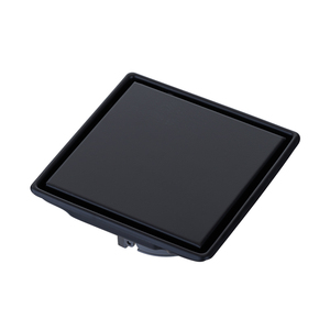 Ống thoát nước sàn nhà tắm hình vuông bằng thép không gỉ 4 inch hiện đại, mặt lưới che giấu, bề mặt chải xước, lắp đặt trên gạch, bộ lọc phòng tắm - Product Image 4