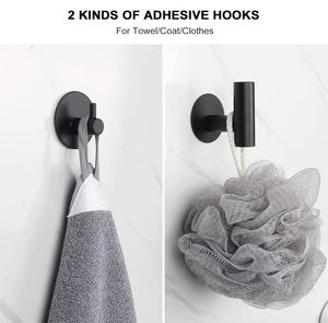 El juego de <span class=keywords><strong>accesorios</strong></span> de <span class=keywords><strong>baño</strong></span> de 5 piezas incluye una <span class=keywords><strong>roca</strong></span> de toalla autoadhesiva de 16 "+ soporte de papel higiénico + 3 <span class=keywords><strong>accesorios</strong></span> de ganchos multifuncionales - Product Image 5