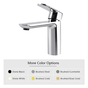 SANIPRO Cheap Price Deck Mounted Single Lever Sink Water Tap Bathroom Square Brass Waterfall Basin Mixer Faucet
