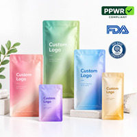 Pochettes d'emballage personnalisées à dégradé plat avec trois côtés scellés pour échantillons et packs promotionnels