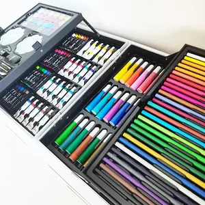 Top Verkauf 145 Stück Schul lieferant Kunst Set für Kinder Zeichnung sset stationäre Stift Set Box