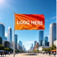Drapeaux publicitaires personnalisés avec logo imprimé, double face, en polyester, avec œillets en aluminium et laiton, pour promotion extérieure et expositions commerciales