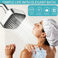 Ensemble de douche à effet pluie et robinet économiseur d'eau avec douchette à main et buses faciles à nettoyer pour salle de bain moderne