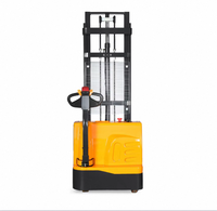 Chariot élévateur économique électrique à palettes, capacité 1,5-2 tonnes, transpalette électrique autoporté, batterie plomb-acide, pneus en polyuréthane pour