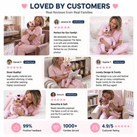 Ensemble de pyjamas assortis maman et bébé en tissu doux, rayés, pour femme et bébé