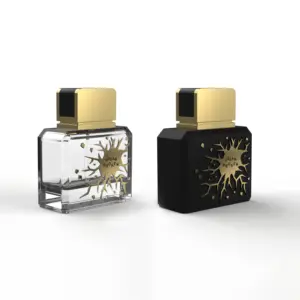 Frasco de perfume Dubai de luxo personalizado com novo design 30ml 50ml 100ml de vidro vazio
