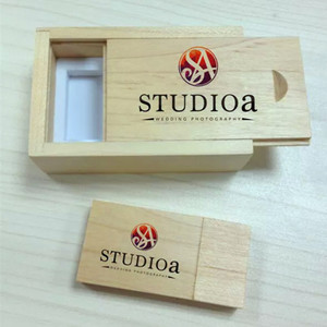 USB 3.0高速定制标志木制u盘带木盒吊坠4gb 8gb 16gb 32GB记忆棒礼品 - Product Image 5