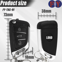 Télécommande sans fil durable à 3 boutons, clonage RF, 433 MHz, 315 MHz, ouvre-porte de garage, alimenté par batterie 6 V, duplicateur de clés