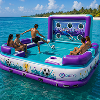 Plateforme flottante gonflable pour club de plage et complexe hôtelier, ponton aquatique rond avec zone de divertissement