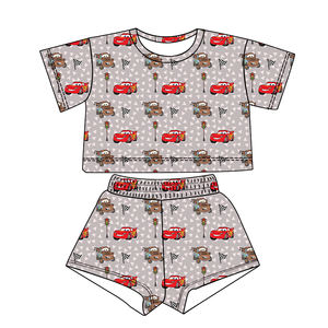Vente chaude garçons haut ample et <span class=keywords><strong>short</strong></span> personnalisé à motifs de haute qualité vêtements décontractés pour enfants - Product Image 4