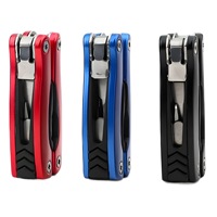 12 en 1 Mini pince multifonctionnelle Gadget pince à couteau pliable avec interrupteur à glissière tournevis pince en acier inoxydable
