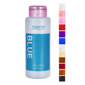 Shampoo colorant <span class=keywords><strong>bleu</strong></span> Haardy - Coloration capillaire semi-permanente, shampooing colorant pour cheveux bouclés, secs et normaux, 8 nuances - Product Image 1