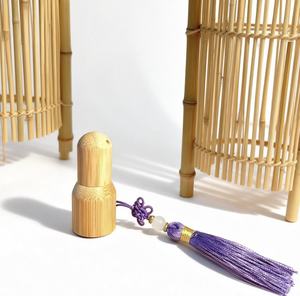 Botellas de <span class=keywords><strong>Perfume</strong></span> de Bambú de 2 ml con Rodillo, Botellas de Aceite Esencial con Bola de Bambú y Nudo Chino - Product Image 2