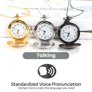 Reloj Parlante en Inglés para Mujer, Colgante con Bisel Redondo Dorado para Personas Mayores con Discapacidad Visual, Analógico con Voz, Alarma y Fecha - Product Image 6
