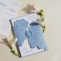 Sobres de Boda Occidentales Personalizados con Grabado en Relieve, Tarjetas de Boda con Logotipo Personalizado Simple y Etiquetas de Embalaje Personalizadas