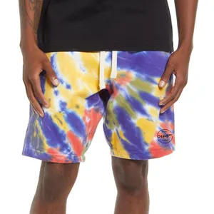 Hoge Kwaliteit Tie-Dye Heren Shorts Custom Borduurwerk Print Logo Shorts 100% Katoen Groothandel Sweatshorts