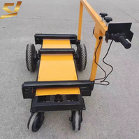 Déplaceur de panneaux de cloisonnement électrique robuste, véhicule de transport de panneaux de chantier à haute efficacité