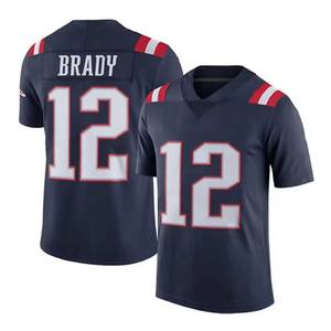 Neue Saison New England 10 Drake Maye 12 Brady Bestickte Shirts American Football Trikots Kurzarm Übergröße Merkmale - Product Image 4
