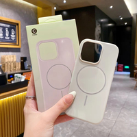 Nouvelle coque de téléphone portable en TPU magnétique floqué antichoc pour 11 12 13 14 15 16 17 Air Plus Pro Max