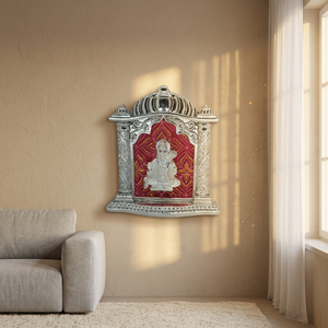 Idole décorative de Hanuman en acier inoxydable, sculpture artisanale de dieu hindou pour la maison, le temple, la méditation, l'autel, ou comme cadeau de mariage. - Product Image 2