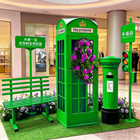 Cabine téléphonique NINI pour photographie, fleurs, décoration de mariage à Londres, cabine téléphonique classique blanche en métal de Londres