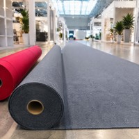 Polyester-Ausstellungsteppich für Messestände, Bedruckter Nadelfilz-Bodenmatte mit Eigenem Logo, B1 Flammhemmender Veranstaltungsteppich