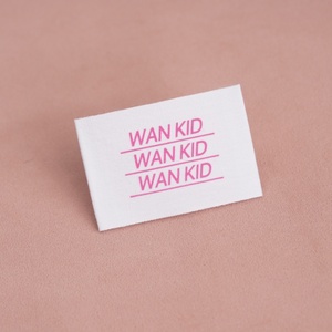 Tái Chế 100% Hữu Cơ Bông Tùy Chỉnh Vải Thẻ In Riêng Sang Trọng Nhãn Sinh Thái Thân Thiện Cho Quần Áo - Product Image 3