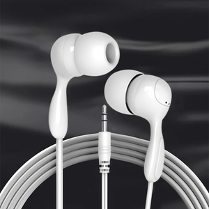 Auricolari Cablati Personalizzati di Colore Bianco, Cuffie in Vendita, Auricolari Usa e Getta per Apple, Auricolari in Plastica - Product Image 1