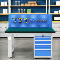 Banc de travail en métal robuste à hauteur réglable, vente directe des fabricants, coffre à outils verrouillable, modulaire, 4 tiroirs, démontable