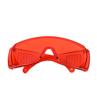 Lunettes de soins dentaires en plastique certifié CE Classe II Lunettes de protection Lunettes rouges pour l'ombrage oral