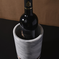Luxe pierre naturelle baril vin bière champagne refroidisseur support de refroidissement barre de fête Ktv vaisselle marbre seau à glace