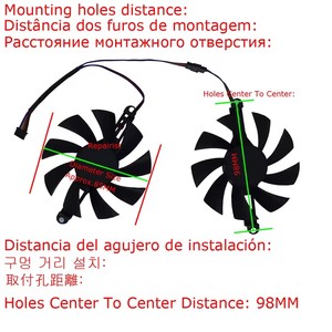 Enfriador de GPU, 85 mm de diámetro, PARA ALSEYE RX580, para 51risc <span class=keywords><strong>RX6600M</strong></span>, para AFOX RX580, para Ziway RX 580, reemplaza FL8015 12VB 7 vendido - Product Image 4