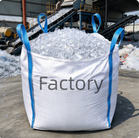 Sacs FIBC d'occasion pour flocons de PET, flocons de bouteilles, sacs en plastique recyclé de grande capacité pour l'entreposage et le transport dans les usines de lavage